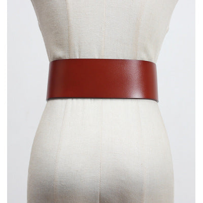 Women's Fashion Leather Decoration Wide Belt